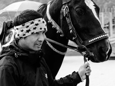 Man leading an active lifestyle outdoors